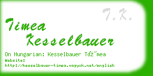 timea kesselbauer business card